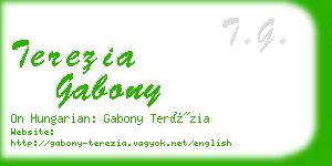 terezia gabony business card